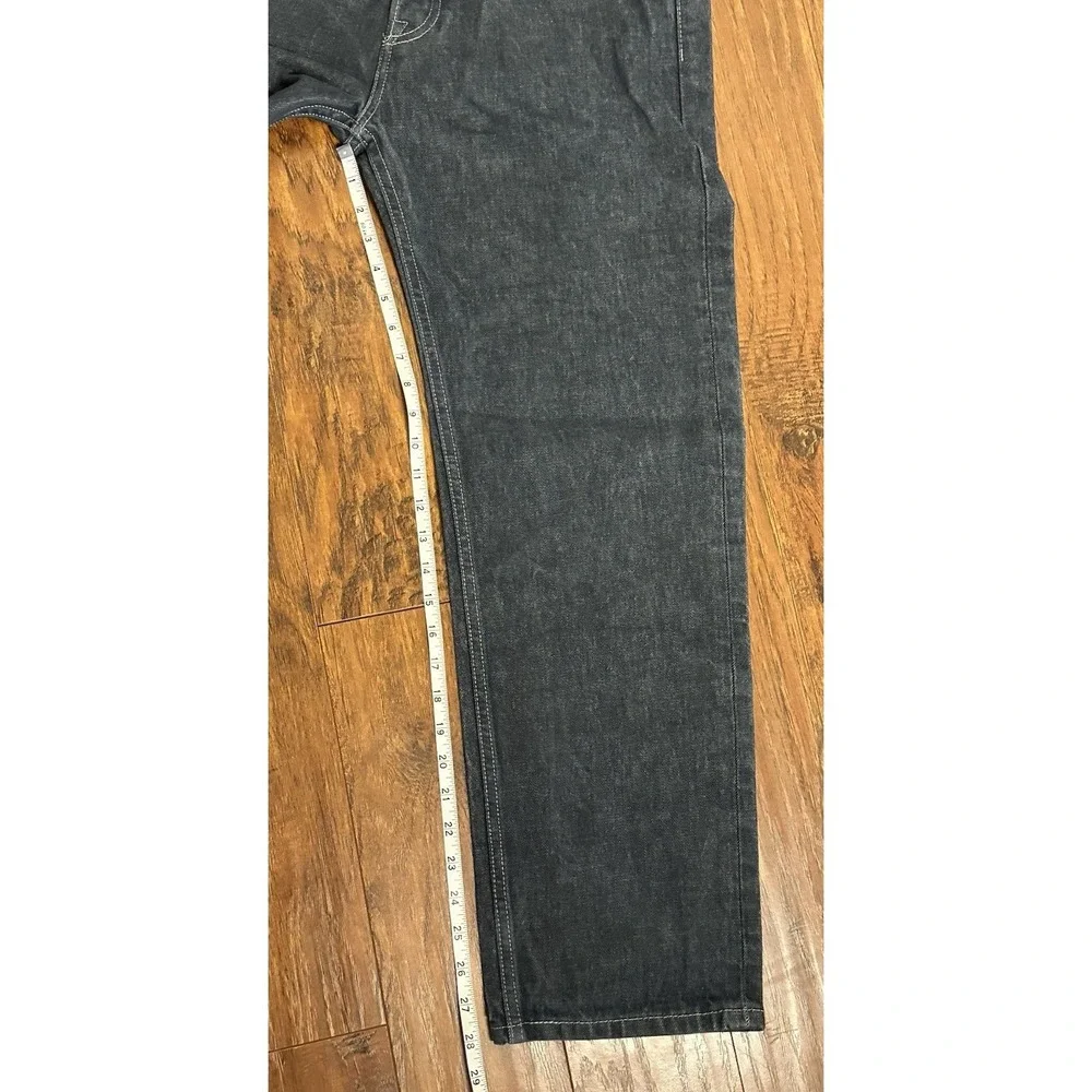 Levi's 562 Dark Wash Jeans 34x30 Button Fly Loose Tapered Fit 100% Cotton